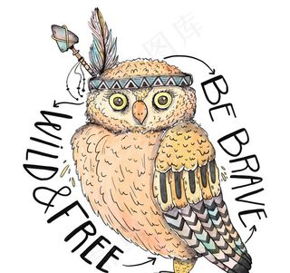 彩绘励志猫头鹰