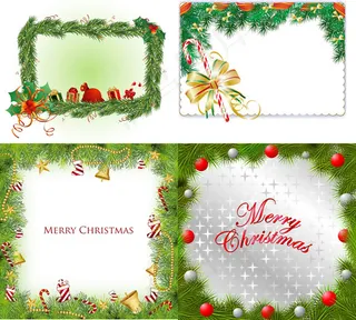 圣诞元素边框