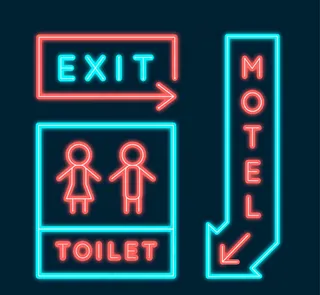 霓虹灯标志矢量