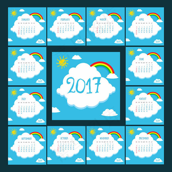 2017云朵日历