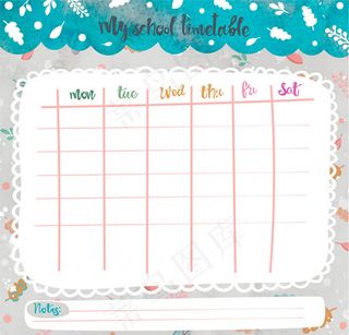 水彩绘一周课程表