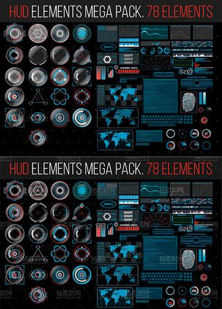网页科技图标,免抠元素,背景元素