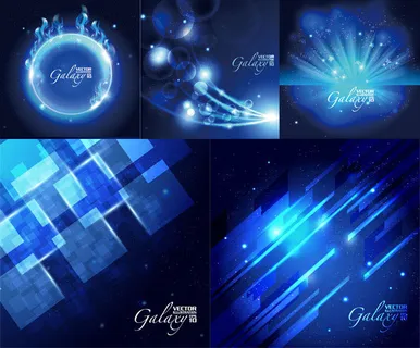 蓝色光影背景,背景元素