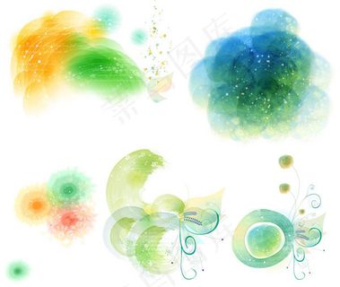 水彩装饰图案