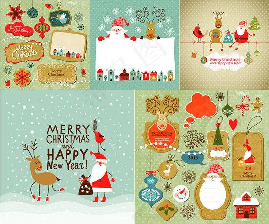 圣诞节相关应用eps,ai矢量模版下载