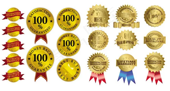 金色齿轮标签,免抠元素