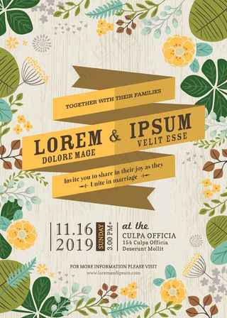 华丽婚礼邀请卡