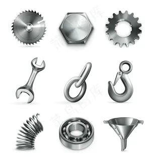 金属工具图标,免抠元素 金属工具图标,免抠元素