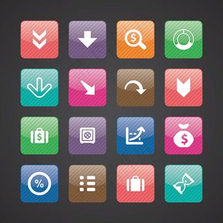 彩色商务图标,免抠元素,背景元素