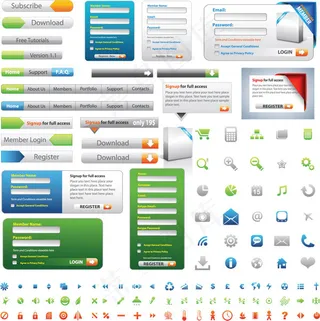 网页登陆框矢量