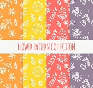 白色花草无缝背景