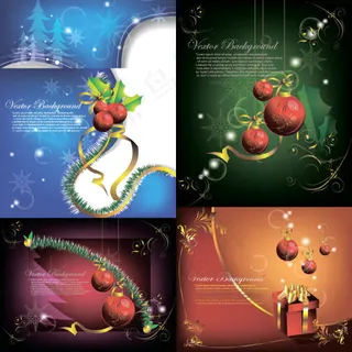 圣诞节背景矢量,背景元素