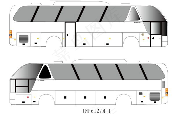 JNP6127M-1型客车eps,ai矢量模版下载