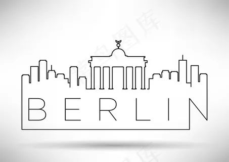 伯尔尼线条剪影