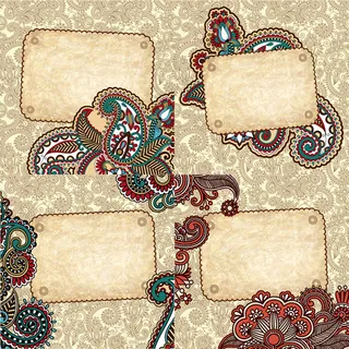 花纹图案羊皮背景,背景元素