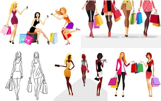 购物美女人物