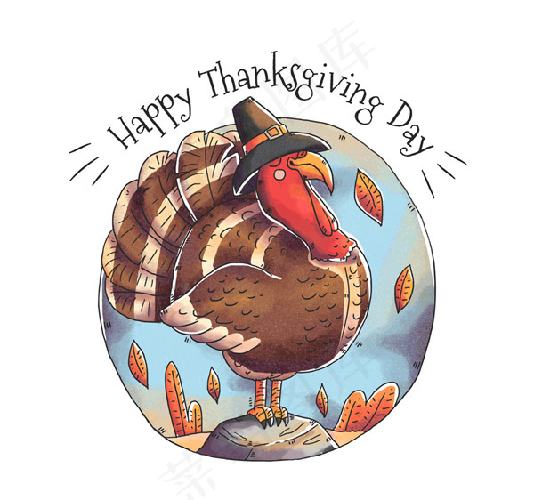 彩绘感恩节火鸡