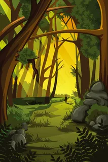 森林小径走的人 森林小径走的人