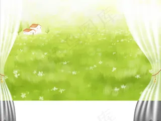 清新绿色窗外风景