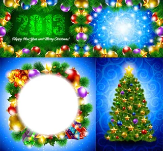 璀璨的圣诞节背景,背景元素