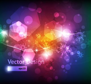 雪花光斑唯美背景