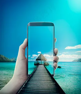 手机海滩码头背景 手机海滩码头背景