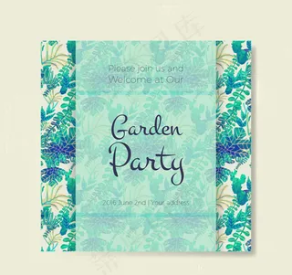 花园派对邀请卡