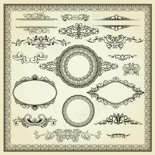 复古怀旧花纹边框