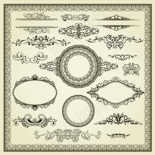 复古怀旧花纹边框