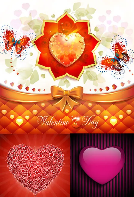 酷炫爱心背景ai矢量模版下载