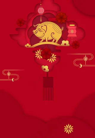 2019喜猪年背景