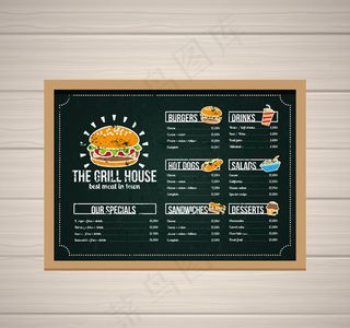 烧烤屋黑板画菜单