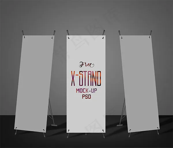 展架贴图模板psd模版下载
