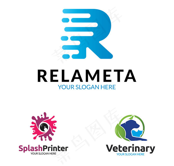 动物喷溅元素标志