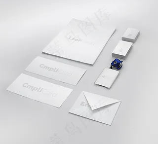 空白工作证样机