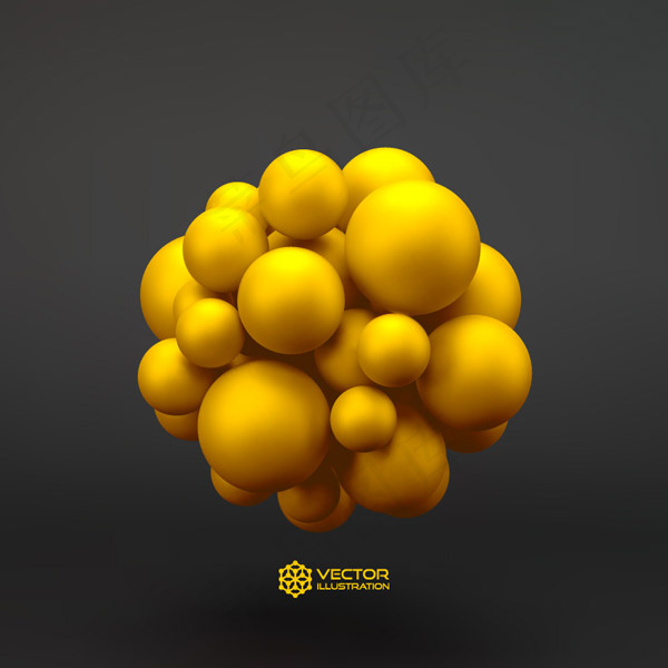 三维分子球eps,ai矢量模版下载