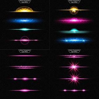 炫丽光效装饰元素,免抠元素