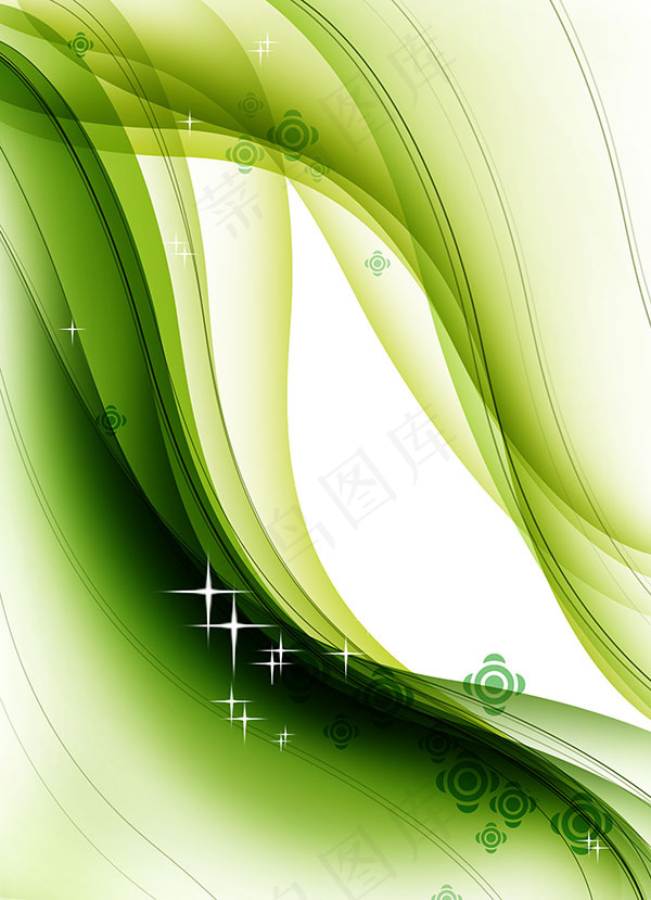 绿色曲线背景