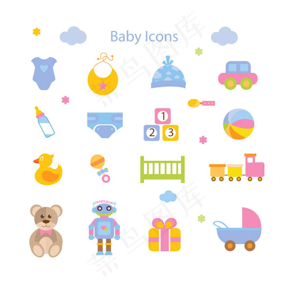 婴儿玩具图标,免抠元素