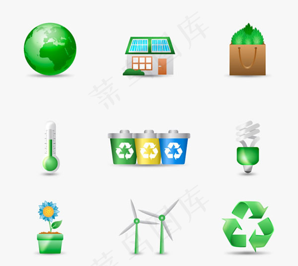 生态环保图标,免抠元素