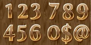 木纹立体数字矢量