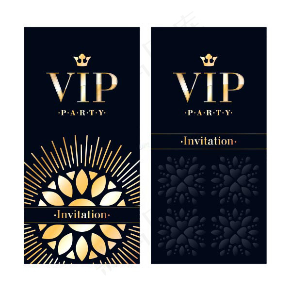 黑色VIP卡片eps,ai矢量模版下载