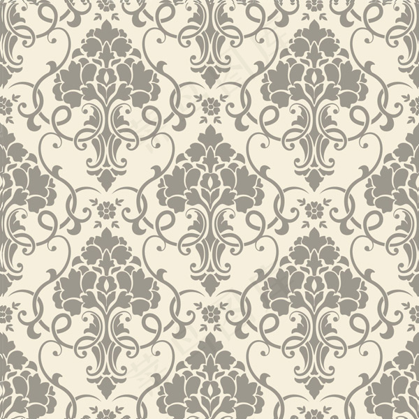 藤蔓花纹无缝背景