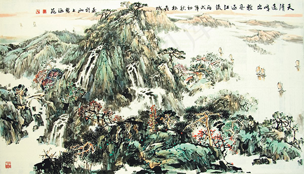 水墨风山水图