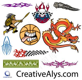 矢量卡通图画,背景元素