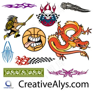 矢量卡通图画,背景元素