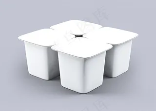 四连杯酸奶样机