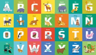 卡通动物字母