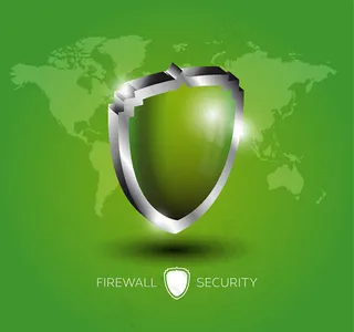 盾牌防火墙插画