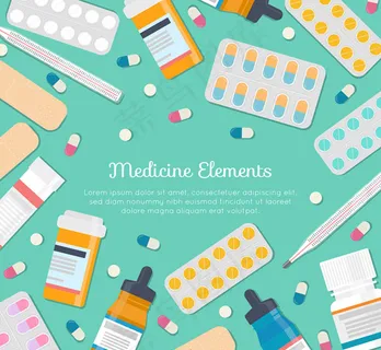 扁平化医疗元素